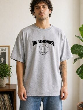 Fruit of the Loom Heather Gray 9/11 We Remember Tee XL Vintage Style